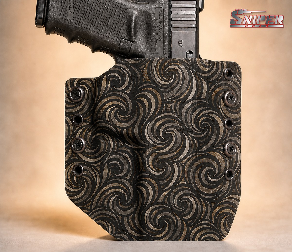 15 Kudu Spiral Sniper Gear infused Kydex holster pattern