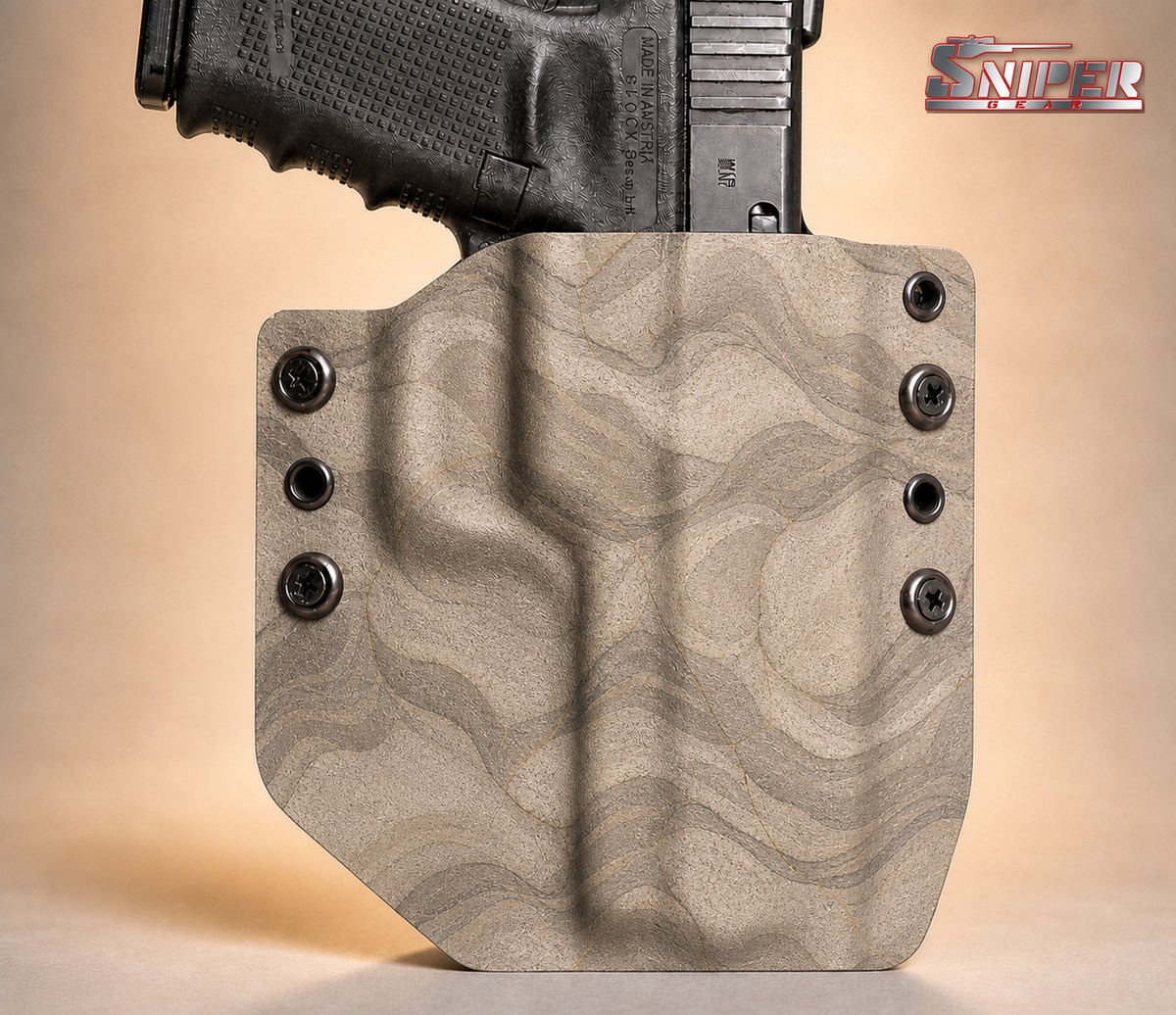 19 Sandstone Vein Sniper Gear infused Kydex holster pattern