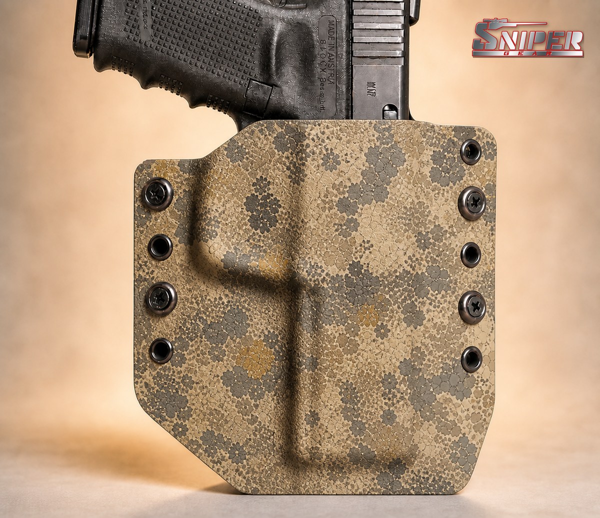 23 Karoo Arid Cell Camo Sniper Gear infused Kydex holster pattern