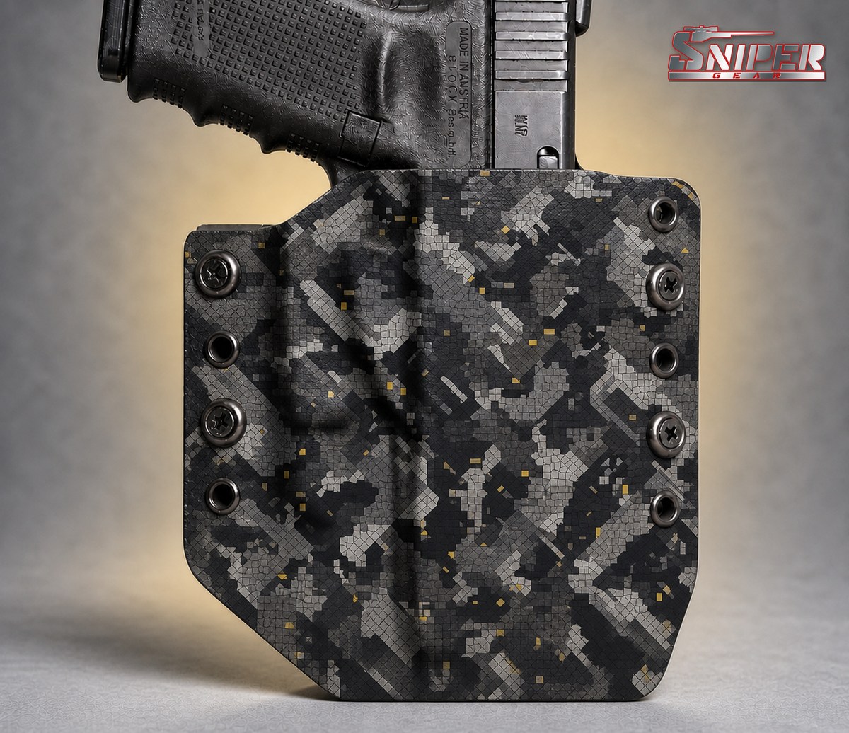 24 Urban Ash Cell Camo Sniper Gear infused Kydex holster pattern